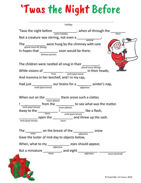 Christmas Mad Libs fun